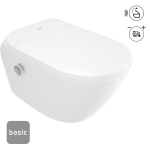 MISKA WISZĄCA SILIA BIAŁA + DESKA AUTOMATYCZNA, PODGRZEWANA