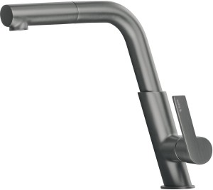 BAT. SILIA TITANIUM ZLEWOZMYWAKOWA Z PROSTOKĄTNĄ WYLEWKĄ Z WYCIĄGANĄ SŁUCHAWKĄ
