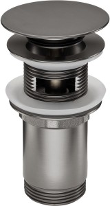 CLICK-CLACK TITANIUM OKRĄGŁY, Z TULEJĄ, UMYWALKOWY